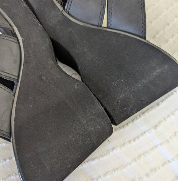 Beach Club Seychelles Black Wedge Slip On Sandals 9 - Picture 8 of 8